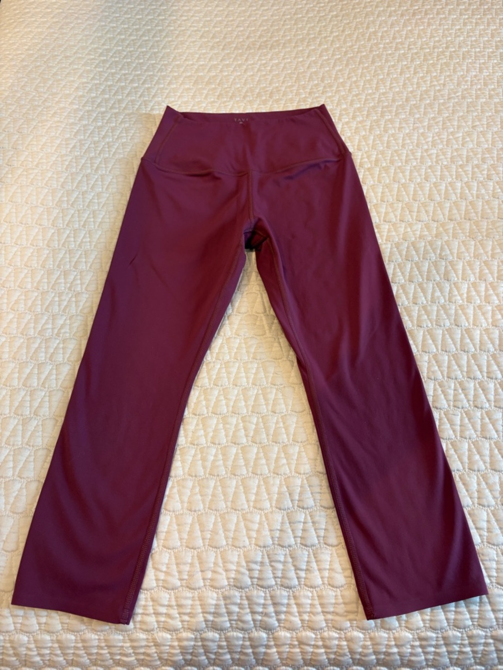 High-Waist Tavi Burgundy Active Leggings